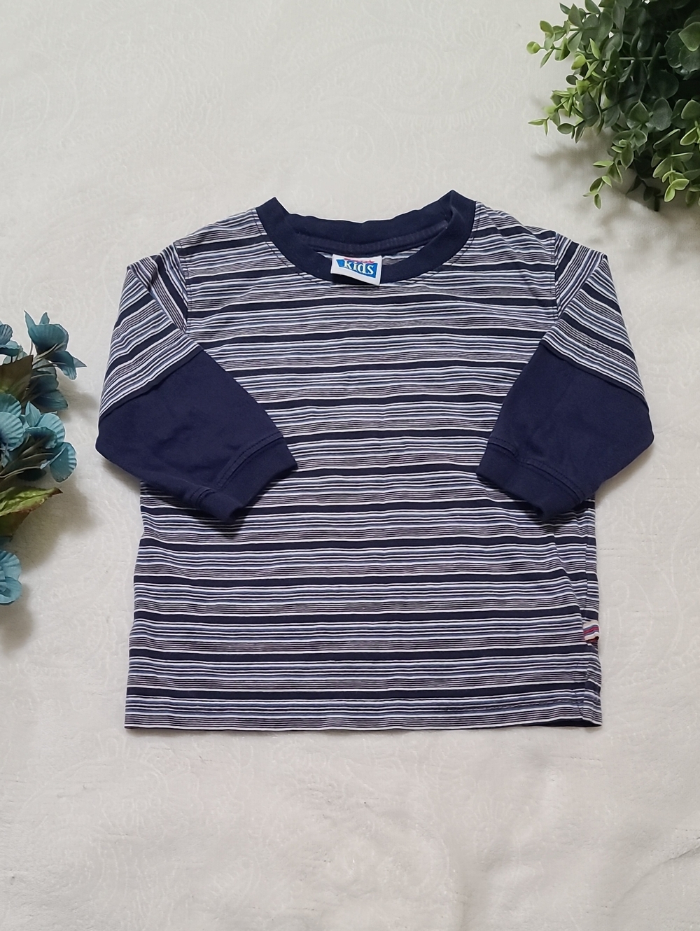 Vintage Sears Kids Boys Striped Long Sleeve 90's Y2K 3T 100% Cotton